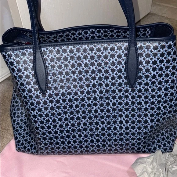 Kate Spade Blue Link Patterned Tote Bag and Wallet Set - Picture 7 of 9